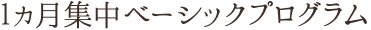 1ヵ月集中ベーシックプログラム