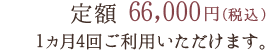 １ヵ月集中プログラム 4回 66,000円