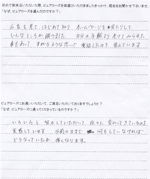 自筆アンケート74